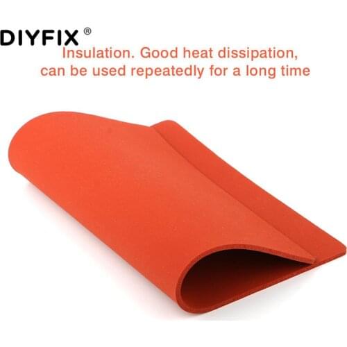DIYFIX 1PC Mobile Phone Repair Press Screen Fit Mat Soft Cushion Non-turnover Cable Explosion-proof Mat Red Silicone Mat Tool