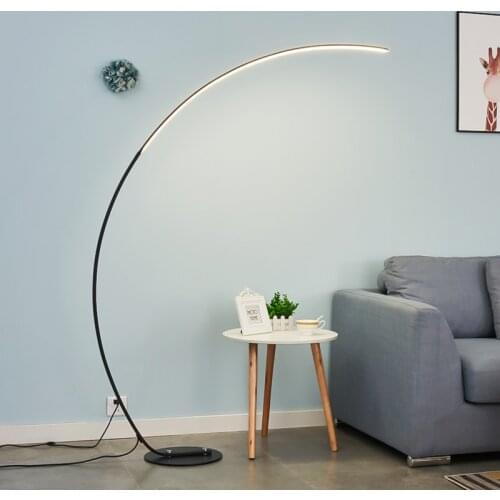 Dimmable Floor Lamp LED Lighting Nordic Black and White Corner Floor Lamp Bedroom Decoration Living Room Lamp Stand Lighting