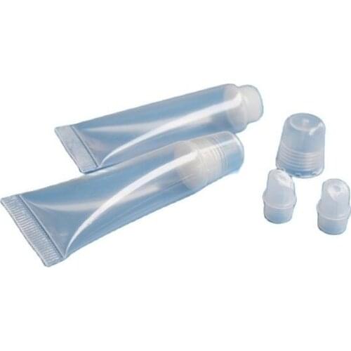 8ML 15ML 100pcs/lot Empty Lip Gloss tube with Oblique Edge, Screw Cap Lip Balm Container, Plastic Squeezable Soft Lip Gloss Tube