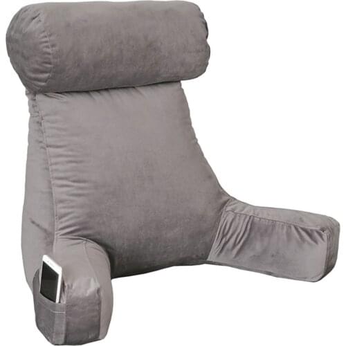 Multicolor Reading Pillow With Shredded Memory Foam, Great As Backrest For Books Or Gaming