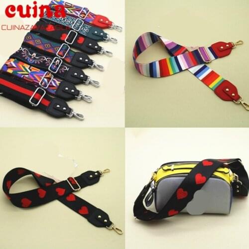 Adjustable Bag Strap Bag Part Accessories For Handbags Leather Belt Wide Rainbow Shoulder Strap Replacement Purse Strap For Bag