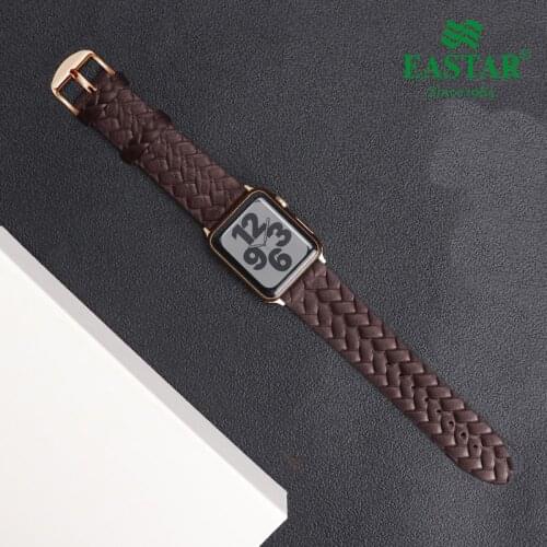 Brown PU Leather Band Loop Strap For Apple Watch 6 SE 5 4 3 2 1 38mm 40mm PU Leather Watch Band for iwatch 5 44mm 42mm Bracelet