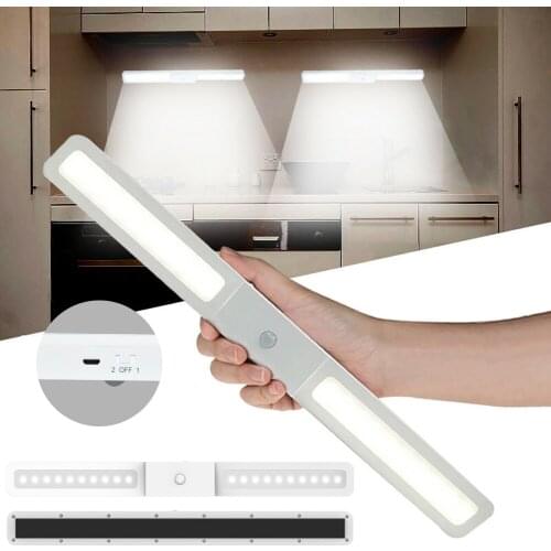 Under Cabinet Light LED PIR Motion Sensor Lamp 20 LEDS 2 Illumination Modes For Wardrobe Cupboard Closet Kitchen Night Light