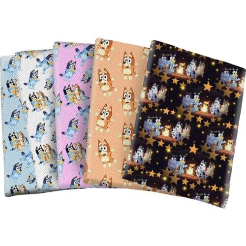 Kawaii Dogs Polyester Cotton Printed Fabric for Kids Clothes Hometextile Curtain Cushion Cover DIY 50*145CM