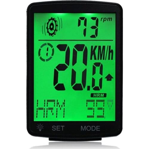 Bike Bicycle Computer Wireless Bike Waterproof Odometer Cadence Sensor 2.8Inch LCD Cycling Speedometer Heart Rate