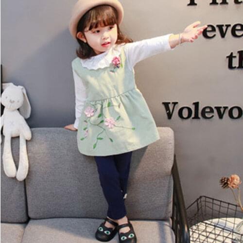 Spring Autumn Chilren Girls Set Fashion Baby Girl Clothes Sets Cotton Long Sleeve Tops+Pant Children Clothing 1-4 Years