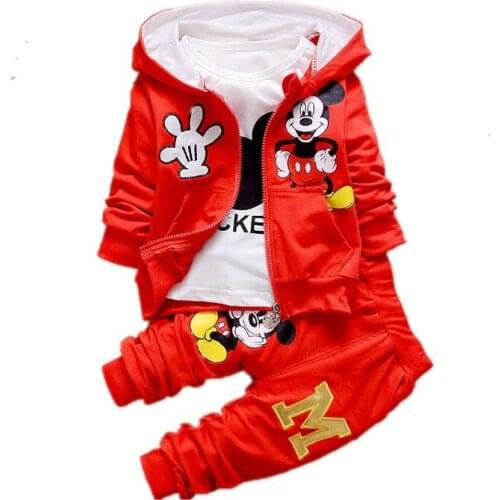 One-year-old boys and girls spring suit three-piece suit baby 0-1-2 years old 24 months spring and autumn outdoor clothing tide