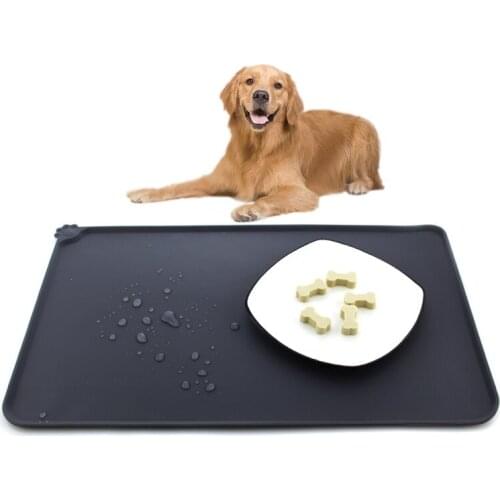 Waterproof Pet Mat Reusable Silicone Food Pad Pet Bowl Drinking Mat Non-slip Easy Washing Feeding Placemat Dog Cat Pet Supplies