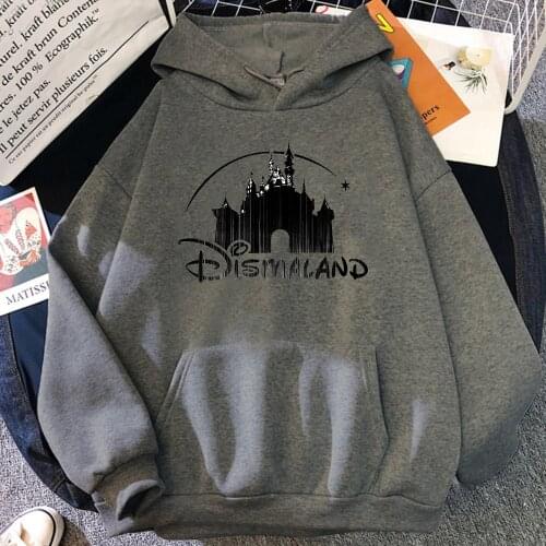 Funny Disney Castle Mens Hoodies Dismaland Bemusement Park Street Art Graffiti Mens Sweatshirt Hip Hop Autumn Warm Men Pullover