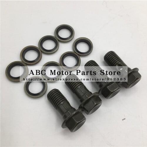 Motorcycle parts oil cooler adapter oil cooler fittings screw brake M8 or M10 screws with gasket oil cooler line bolts screws