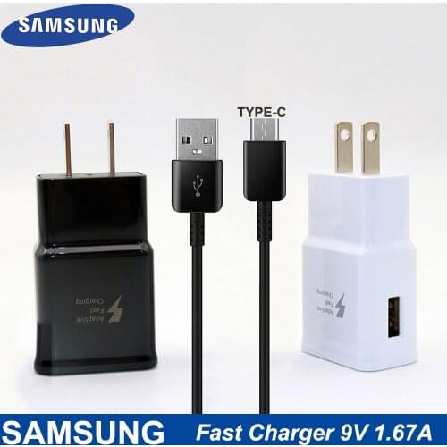 Samsung 9V1.67A Fast Charger US 5V2A Fast Charger US Travel Adapter 1.2M/1.5M/3M Type-C FAST Cable For Samsung Note 10 9 A50 A70