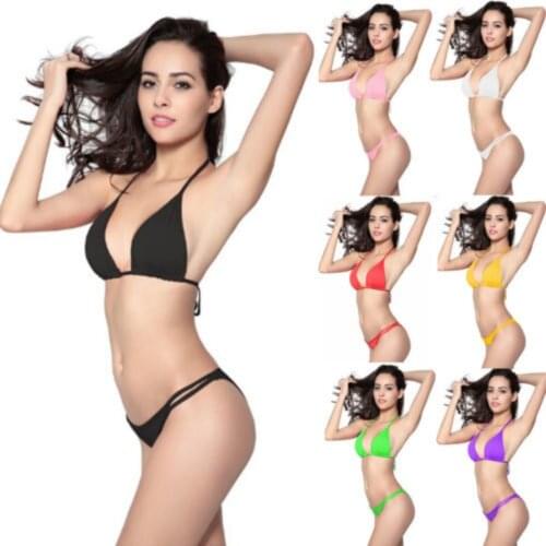 Brief Sets Women Swimsuit Cotton Sexy Solid Halter Strapless Seamless Bra Wire Free Brief Sets 2018
