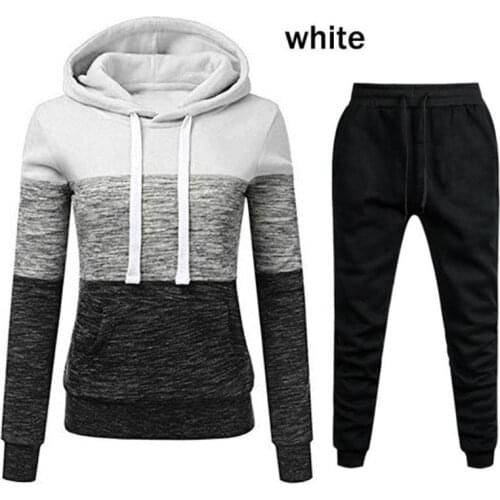 Womens Tracksuit 2 Piece Set Pullover Hoodie+Pants Sports Suit Female Sweatshirt Sets Sportswear Suits For Woman