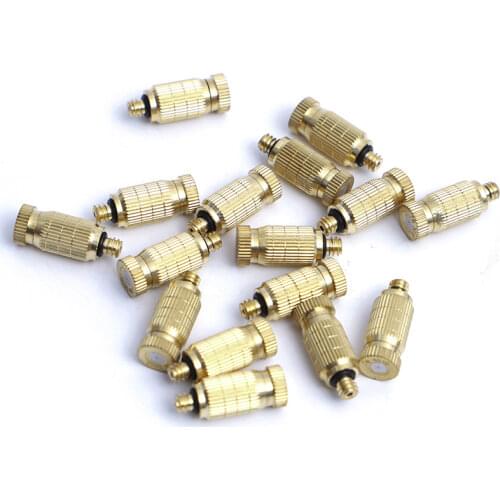 Fixmee 0.1/0.2/0.3/0.4/0.5/0.6/0.7mm Brass Fog Mist Nozzle Fogging High Pressure Fogging Misting Spray Head