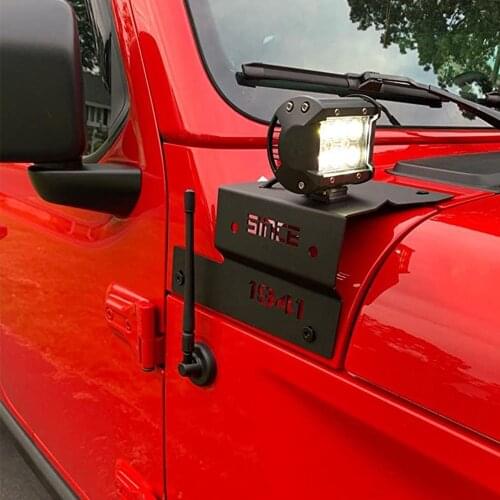 2PCS Mount Car Driving Work Light Bracket For Jeep Wrangler JL 2018-2021 & Gladiator JT Column Lamp Bracket A-pillar Accessories
