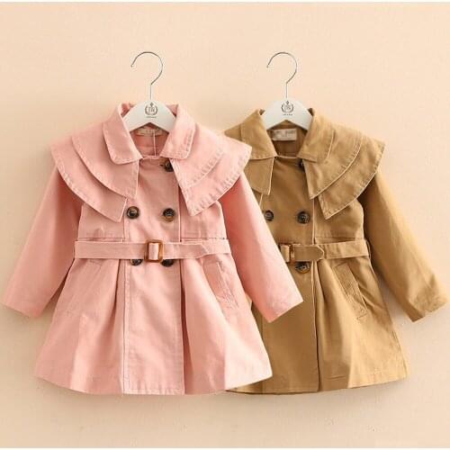 2021 Fashion Spring autumn Girls Jacket Childrens Clothing Girl Trench Coat Kids Gacket Girl coats Trench Wind Dust Outerwear