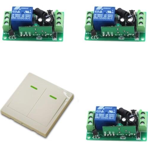 24V Wireless Remote Control lLight Switch System 9V/12V 1Ch Receiver Relay Module Wall Transmitter For Lighting Lamp LED