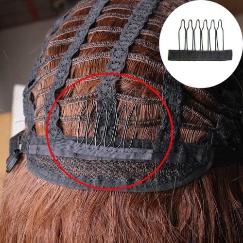 6 tooth spring buckle headgear ponytail small comb small net cap wig hook fixed hairpin sparse