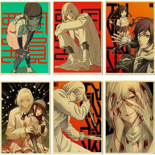 Akudama Drive Anime Poster Print Retro Poster Wall Stickers For Living Room Home Art Decoration