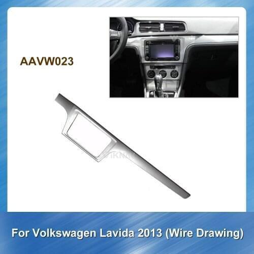 Car Radio Fascia for Volkswagen Lavida Wire Drawing 2013 DVD frame Dash Mount Kit Adapter Trim Facial Panel Frame Dashboard