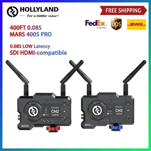 Hollyland Mars 400S PRO Wireless Video Transmission System 0.06s Latency DSLR Camera 1080P60 HD 400ft for SDI HDMI Transmitter