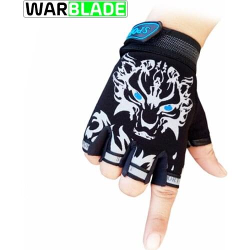 WarBLade Children Gloves Half Finger Kids Cycling Biking Riding Running Gloves Boys Girls Outdoor Sports Mittens