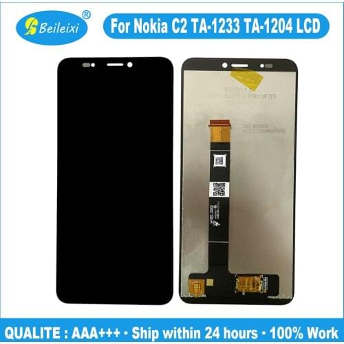 For Nokia C2 TA-1233 TA-1204 LCD Display Screen Touch Sensor Digitizer Assembly