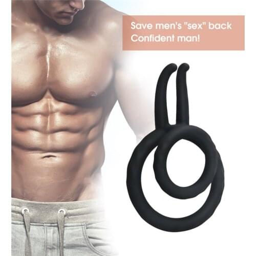 Double layer Penis Ring Sex Toys for Men Male Masturbator Cock Ring Delay Ejaculation Dildo Extender Adult Product Sex Shop