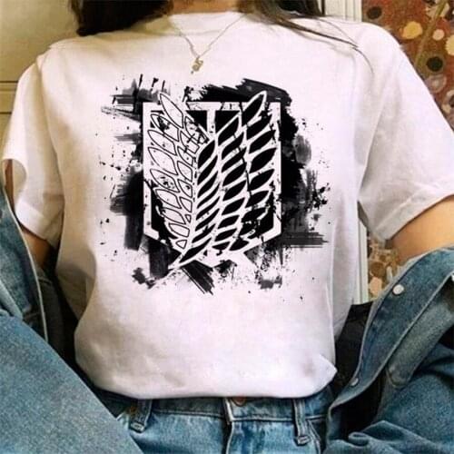 Anime Attack on Titan T Shirt Summer Short Sleeve Tops Titans Attack Graphic Tees Cartoon Causal Harajuku Tshirt Streetwear