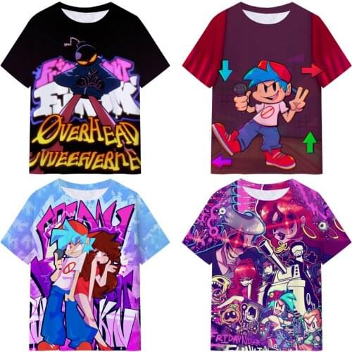 Game Friday Night Funkin 3D Print T Shirts for Boys Girls Kids Anime Tshirts Summer Children Cartoon T-shirts Tee Tops Camiseta