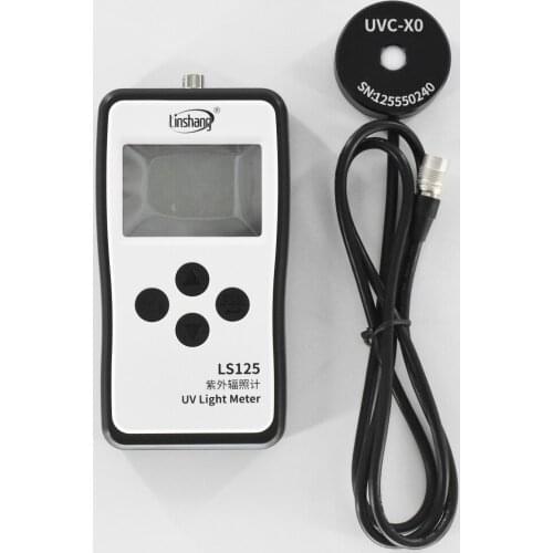 UVC Light Meter tester LS125 with UVC probe 254nm UV radiation Intensity Energy ultraviolet power