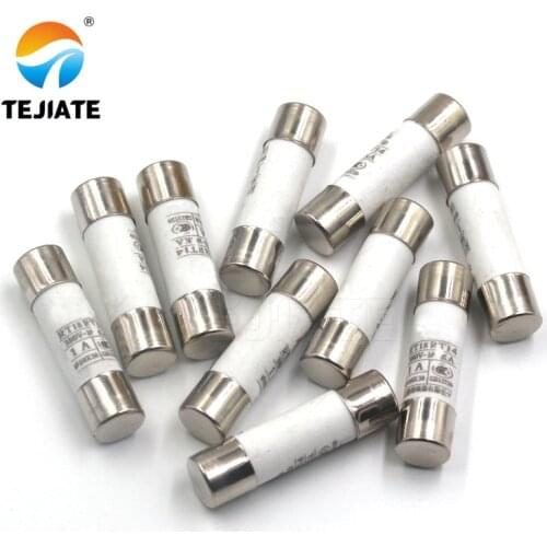 20pc/lot R015 Ceramic Fuse Cylindrical fusible fusivel tube 500V 0.5A-32A Low Voltage 10mm*38mm Electrical Equipment Supplies