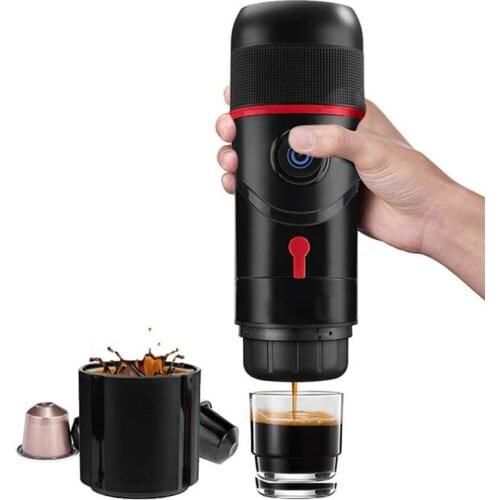 Coffee Machine for Car Portable Home Car Dual Use Self Heating Coffee Maker for Outdoor Travel USB/Cigarette Lighter Coffe Maker