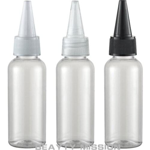 BEAUTY MISSION 48 pcs 50ml Portable Clear Perfume Hydrating Pointed Cap Eye or Nose Care Liquid Container Bottle Makeup Tools