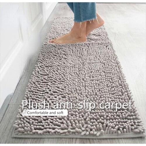 Microfiber Chenille Bath Mat Water Absorb Anti Slip Bathroom Rug Carpet for Living Room Floor Mat for Kids Tapete De Banheiro