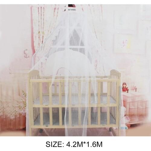 Summer Baby Bedding Crib Mosquito Net Portable Size Round Toddler Baby Bed Mosquito Mesh Hung Dome Curtain Net