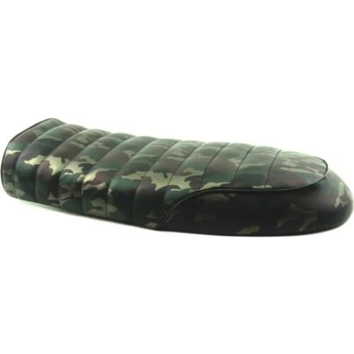 LOCHOSHI Camouflage Pattern Vintage Scrambler Universal Saddle Flat Cafe Racer Seat for Yamaha SR400 SR500 Honda CB400 CB500