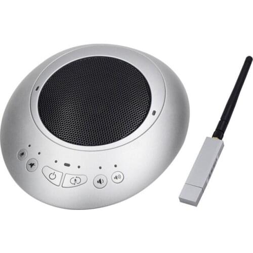 Mini USB 2.4G Wireless Conference Microphone Speaker 360°Omnidirectional Microphone Automatic Echo Cancellation Speakerphone