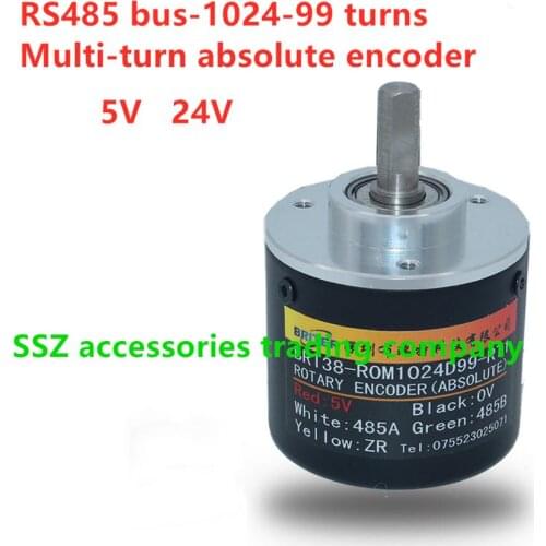 Multi-turn RS485 99 turns 1024 differential angle rotation absolute encoder power failure