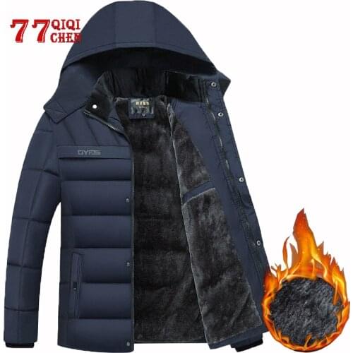Winter Jacket Mens -20 Degrees Thicken Warm Parkas Hooded Coat Windbreaker Fleece Mans Jackets Jaqueta Masculina Drop Shipping