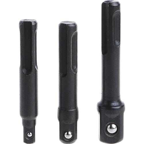 3 Pcs SDS Plus Drill Socket Driver Set 1/4" / 3/8" 1/2" Chuck Adaptor