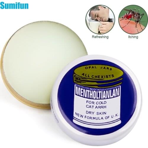 New 1/2Pcs Mint Cool Cream Cold Headache Dizziness Mosquito Bites Anti-Itching Refreshing Cream Pain Relief Medical Plaster