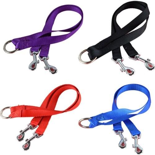 New Fashion Pet Dog Leash 3 Sizes 4 Colors Nylon Dog Pet Double Leashes Lead