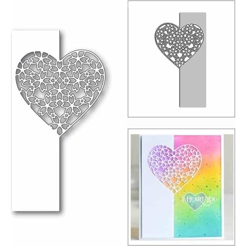 New Cherry Blossoms Heart Border 2020 Metal Cutting Dies for DIY Scrapbooking and Card Making Decor Embossing Craft No Stamps