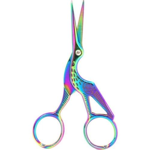 Stainless Steel Eyebrow Trimmer Scissors Eye Brow Shaver Knife Hair Removal Beauty Makeup Tools Crane Shape Stork Retro Scissor