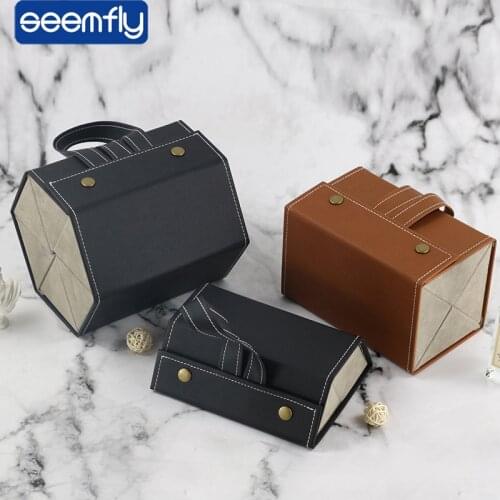 Multi-slot Eyeglass Storage Case Portable Glasses Organizer Display Travel Folding Sunglasses Organizer PU Leather Eyewear Case