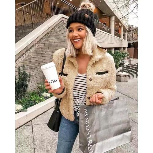 2020 Autumn Winter New Fleece Sweater European And American Womens Leather Decorative Fur Coat Fashionable Casual Coat