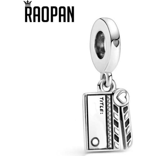 RAOPAN 2021 new 925 sterling silver movie clapper board charm ladies fashion personality jewelry summer gift 799423C01