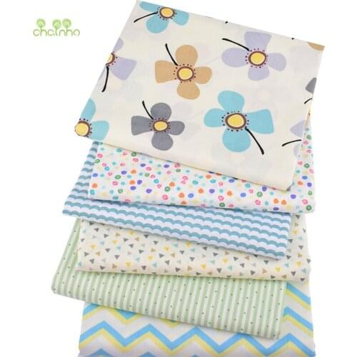 Chainho,Floral Series,Printed Twill Cotton Fabric,Patchwork Clothes For DIY Sewing Quilting Baby &Childrens Bedclothes Material