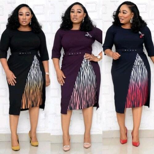 Tilapia African Dashiki OL Style Women Short Dress Patchwork Plus Size Empire American Clothing for Lady